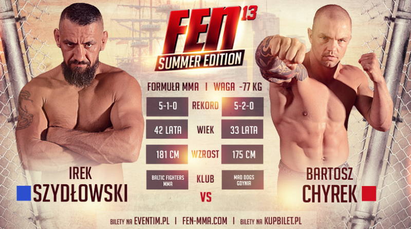 Chyrek vs Szydłowski w karcie walk FEN 13 Summer Edition