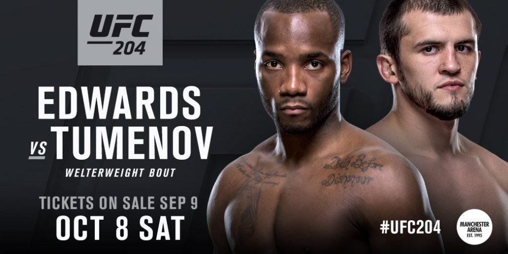 Albert Tumenov vs Leon Edwards na UFC 204 w Manchesterze