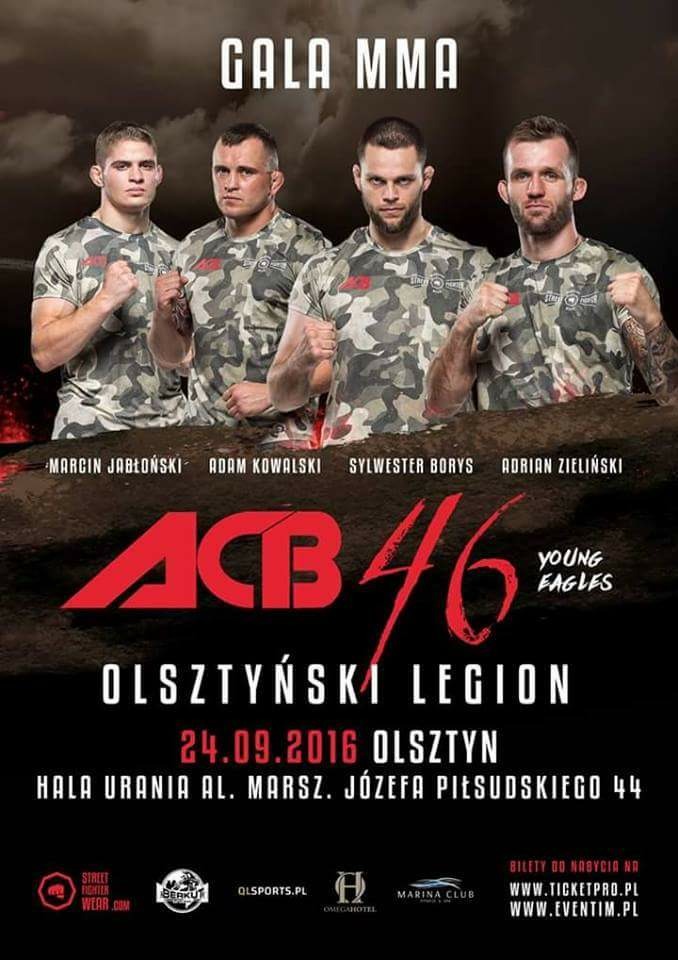 Trzecia gala ACB w Polsce już 24 września w Olsztynie