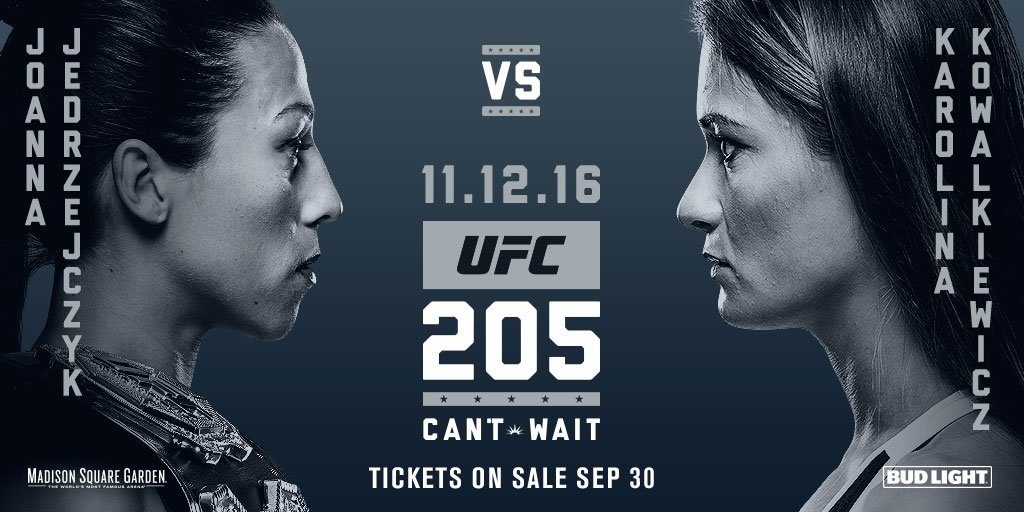 Joanna Jędrzejczyk vs. Karolina Kowalkiewicz oficjalnie na UFC w Nowym Jorku!