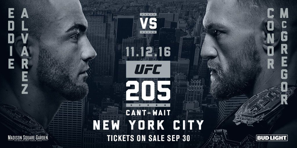 Oficjalnie! Conor McGregor vs. Eddie Alvarez na UFC 205 w Nowym Jorku!