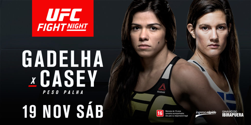 Claudia Gadelha vs. Cortney Casey na UFC Fight Night 100 w Sao Paulo