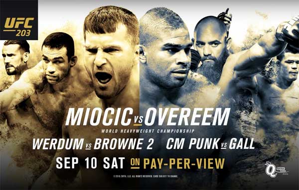 UFC 203: Miocic vs Overeem – wyniki