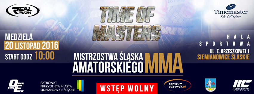 Mistrzostwa Śląska Amatorskiego MMA Time Of Masters już w listopadzie!