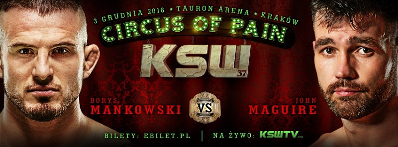 Borys Mańkowski vs. John Maguire o pas na KSW 37 w Krakowie