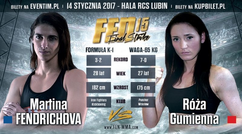 Gumienna vs Fendrichova w walce o pas na FEN 15 Final Strike