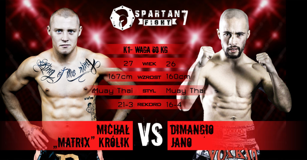 Dimangio Jano rywalem Michała Królika na Spartan Fight 7