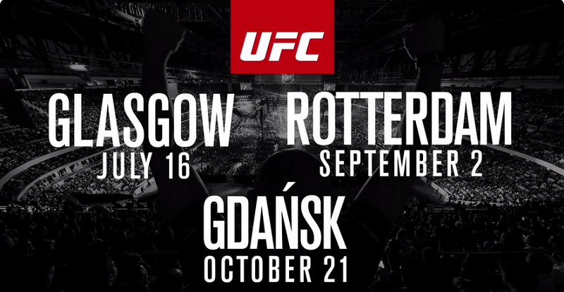 Oficjalna zapowiedź trzech gal UFC w Europie, w tym polskiej