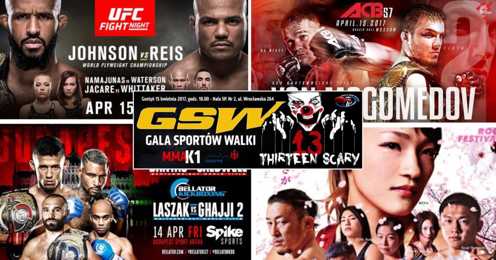 Weekendowy rozkład jazdy: Bellator 177, ACB 57, GSW 13, UFC on FOX 24, RIZIN 2017