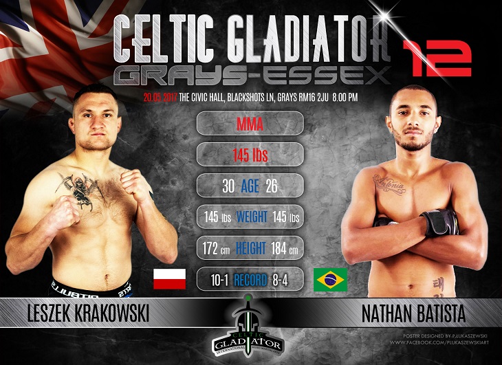 Leszek Krakowski vs. Nathan Batista w walce wieczoru Celtic Gladiator 12