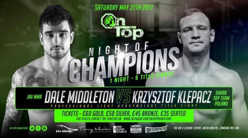 Krzysztof Klepacz w walce o pas na gali On Top „Night of Champions” w Wielkiej Brytanii