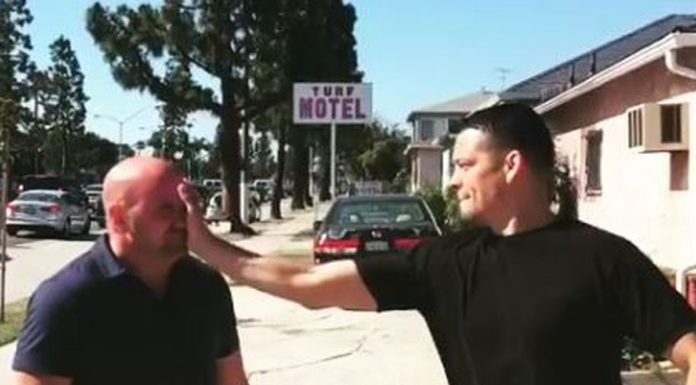 Nate Diaz slapping Dana White