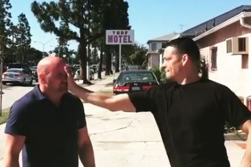 Nate Diaz slapping Dana White