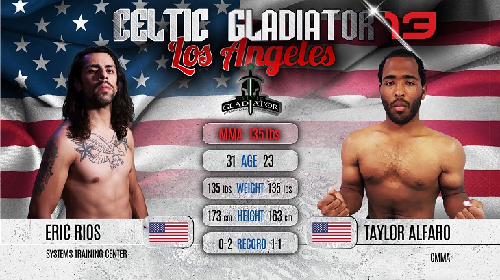 Erick Rios vs. Taylor Alfaro na Celtic Gladiator 13 Los Angeles