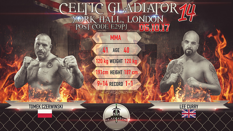 Tomasz Czerwiński vs. Lee Curry na gali Celtic Gladiator 14 w Londynie