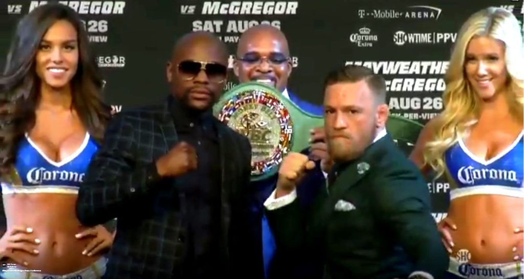 Oko w oko podczas ostatniej konferencji prasowej przed walką Mayweather vs. McGregor [WIDEO]