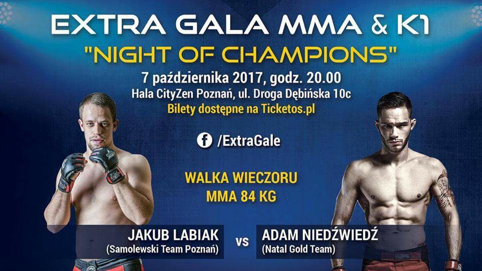 Adam Niedźwiedź vs. Jakub Labiak walką wieczoru gali Night of Champions w Poznaniu