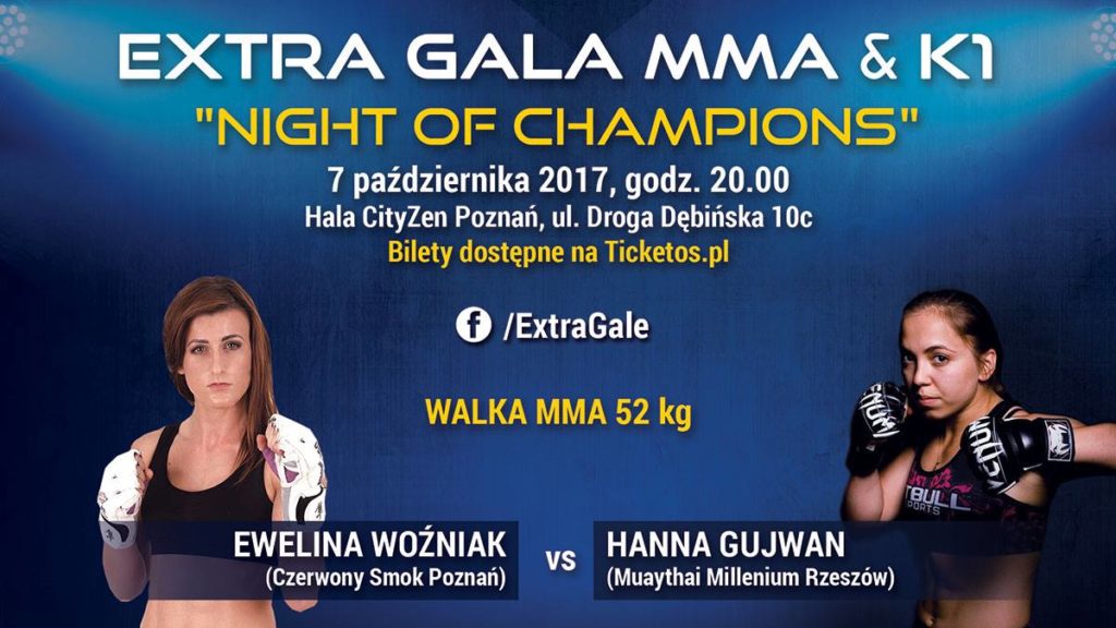 Hanna Tyson Gujwan vs. Ewelina Woźniak dodane do karty Night of Champions w Poznaniu