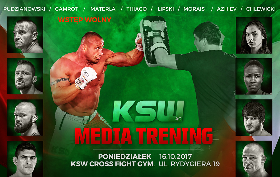 Oficjalny media trening przed KSW 40 już w poniedziałek w KSW Cross Fight Gym w Warszawie