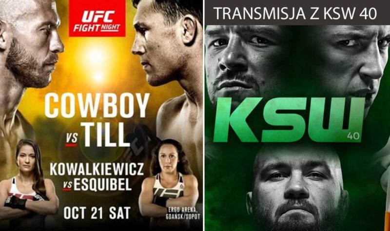 Gdzie oglądać UFC Gdańsk i KSW 40 online? Pełne karty walk po zmianach.