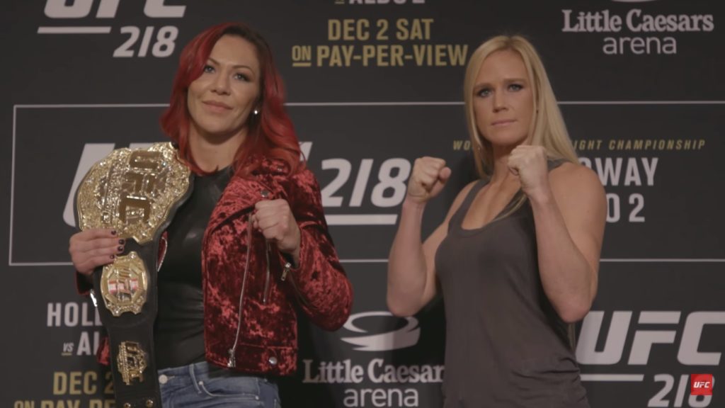 Pierwsze spotkanie twarzą w twarz Cris Cyborg i Holly Holm [WIDEO]