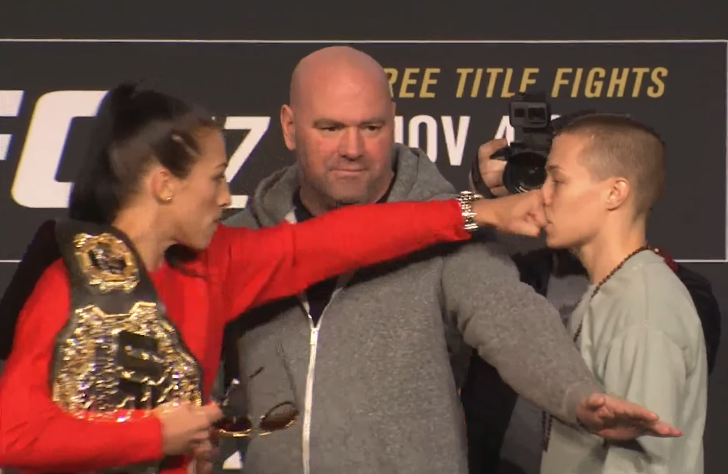 UFC 217: Intensywne spotkania twarzą w twarz przed głównymi walkami [WIDEO]