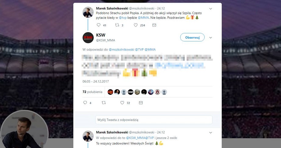 Dyrektor TVP Sport nie chce MMA w publicznej telewizji. KSW odpowiada.