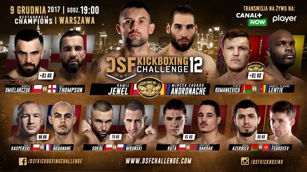 DSF Kickboxing Challenge 12 – karta walk gali z udziałem Daniela Omielańczuka i Oli’ego Thompsona