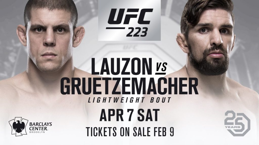 Joe Lauzon vs. Chris Gruetzemacher dodane do karty walk UFC 223