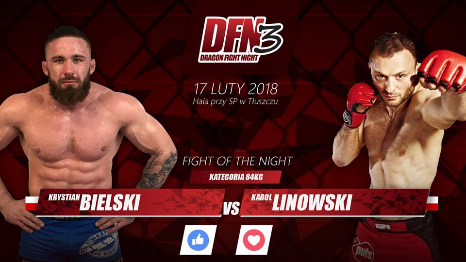 Bielski kontra Linowski walką wieczoru Dragon Fight Night w Tłuszczu
