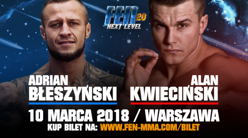 Adrian Błeszyński vs. Alan Kwieciński w formule K-1 na gali FEN 20 w Warszawie