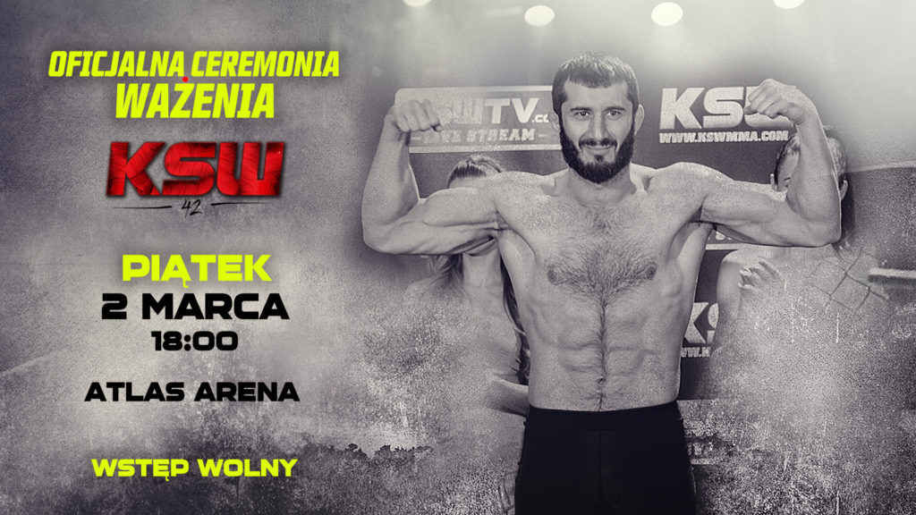 Oficjalna ceremonia ważenia KSW 42 w piątek o 18:00 w Atlas Arenie