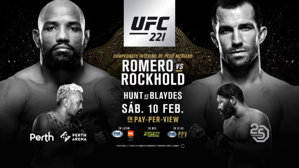 Pełna karta walk zbliżającej się gali UFC 221