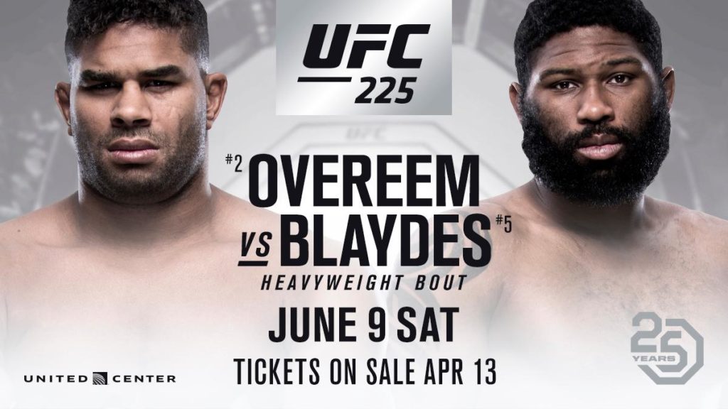 OFICJALNIE: Alistair Overeem vs. Curtis Blaydes na UFC 225 w Chciago