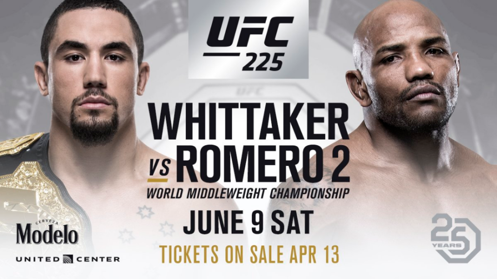 Robert Whittaker vs Yoel Romero 2 dodane do gali UFC 225