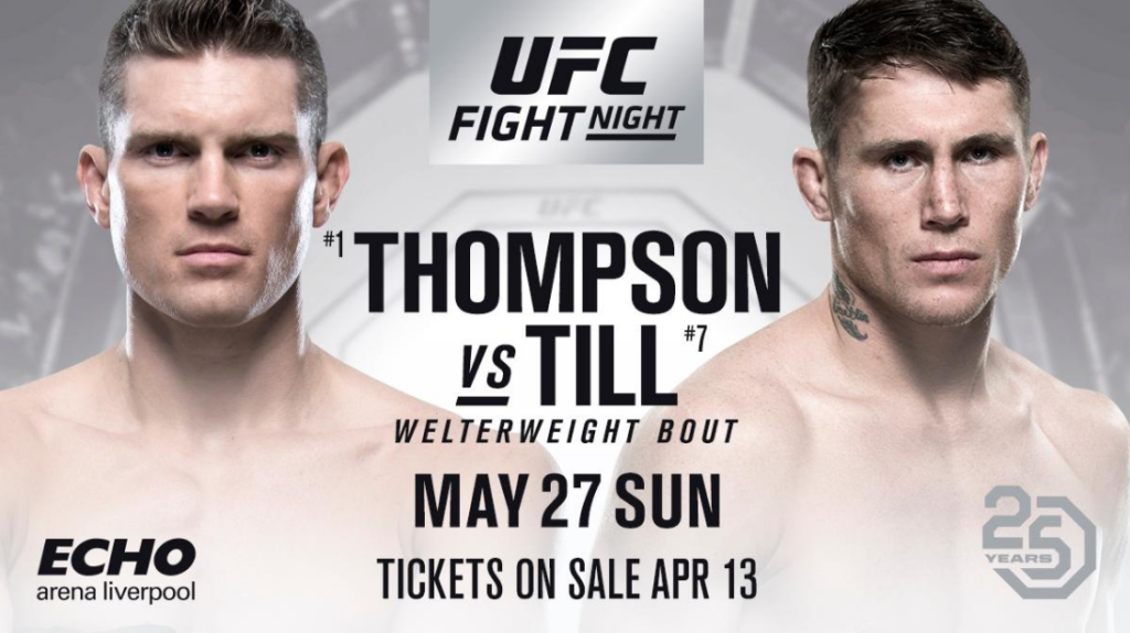 Stephen Thompson vs Darren Till walką wieczoru gali UFC w Liverpoolu