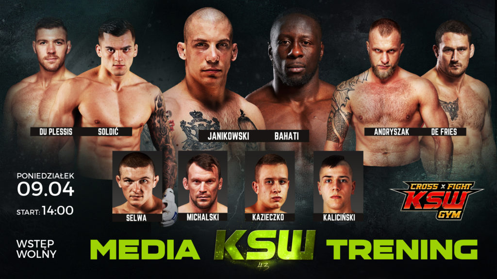 Oficjalny media trening przed KSW 43 już w poniedziałek w Warszawie