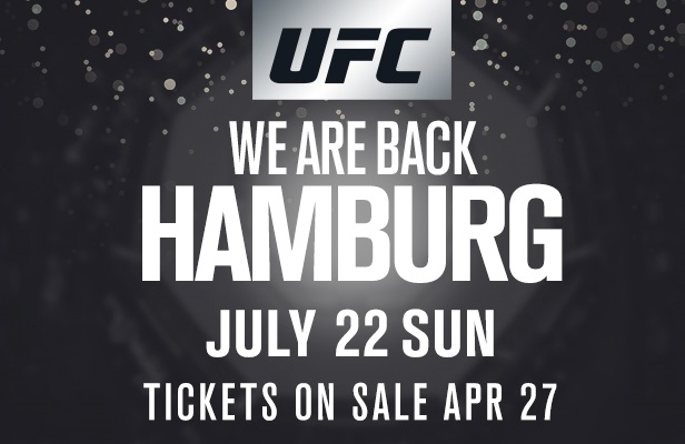 Oficjalny plakat promujący galę UFC w Hamburgu