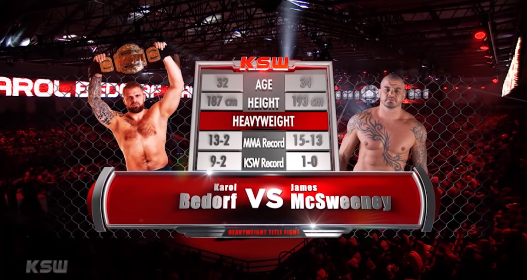 Darmowa walka przed KSW 44: Karol Bedorf vs. James McSweeney [WIDEO]