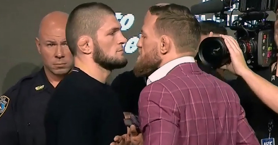 Khabib vs. McGregor: pierwsze spotkanie oko w oko [WIDEO]