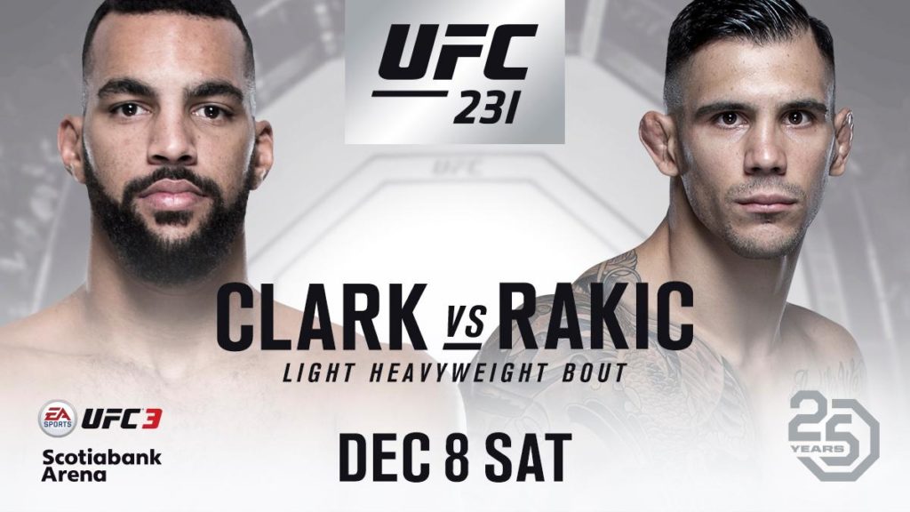 Aleksandar Rakic vs. Devin Clark na UFC 231 w Toronto