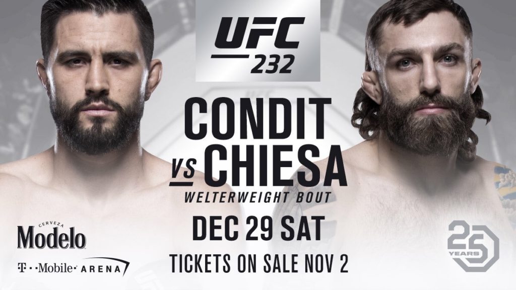 OFICJALNIE: Chiesa vs. Condit na UFC 232 w grudniu