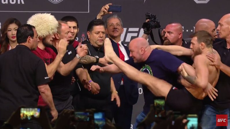 Ostatni staredown Khabiba i Conora przed UFC 229 [WIDEO]