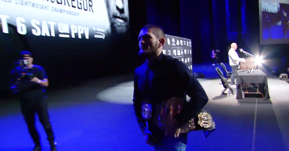 Khabib Nurmagomedov opuścił konferencję prasową przed UFC 229