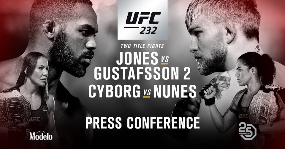 UFC 232: Jones vs Gustafsson 2 Konferencja Prasowa [WIDEO]