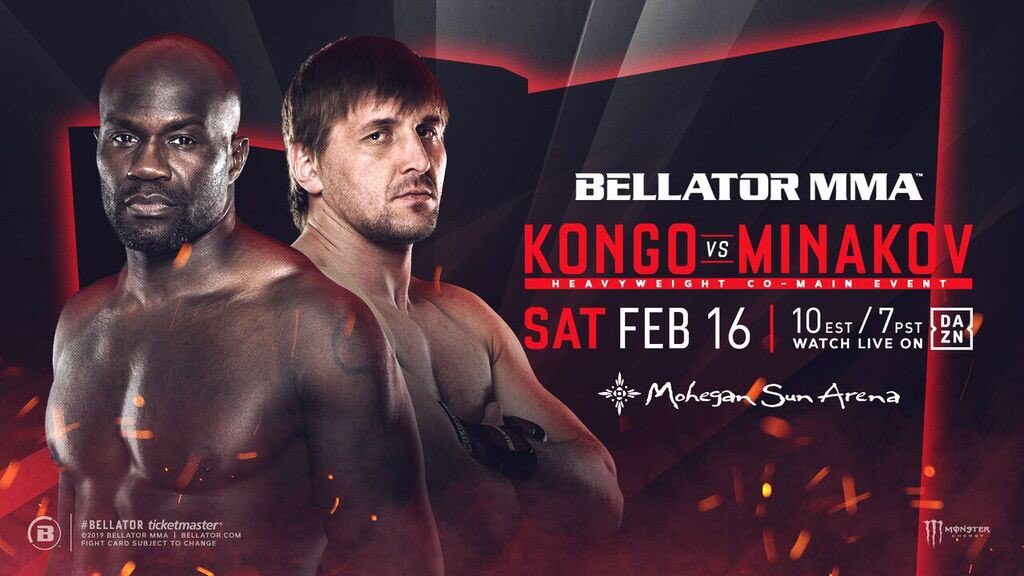 Cheick Kongo vs. Vitaly Minakov 2 dodane do rozpiski gali Bellator 16 lutego w 2019 roku