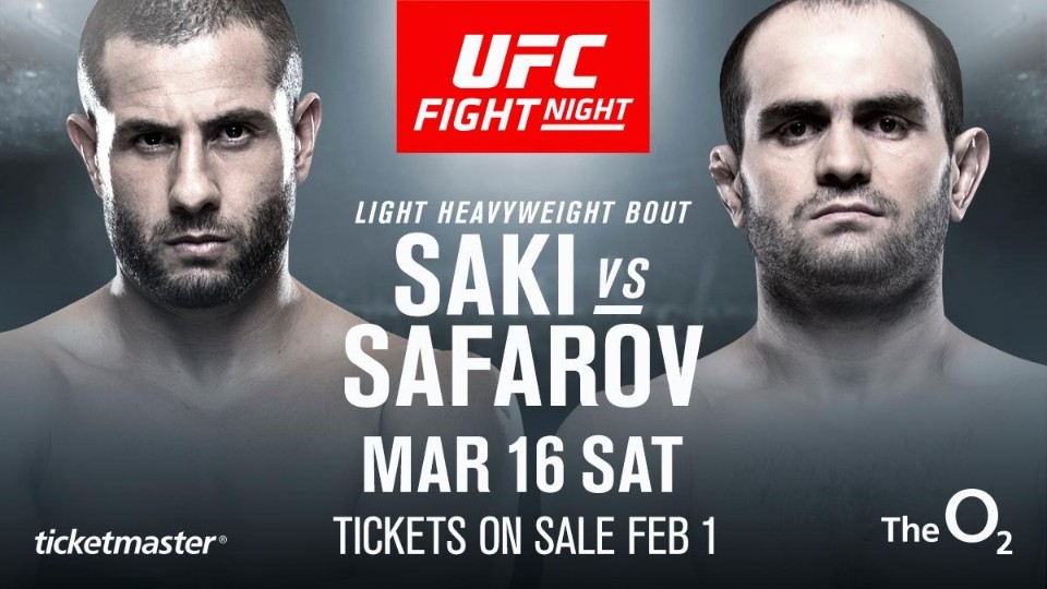 Oficjalnie: Gokhan Saki vs Saparbek Safarov dodane do rozpiski gali UFC w Londynie