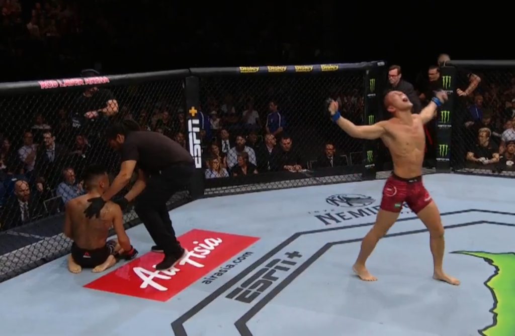 UFC 234: Teruto Ishihara uduszony po szalonym stójkowym pojedynku [WIDEO]