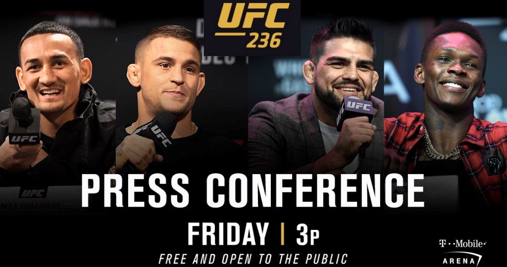 Konferencja prasowa przed  UFC 236 odbędzie się 1 marca w Las Vegas