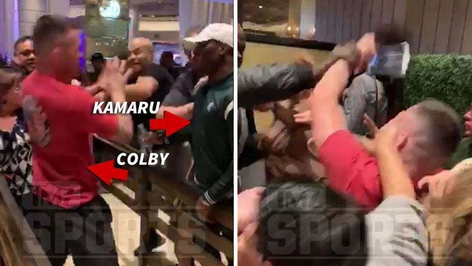 Kamaru Usman i Ali Abdelaziz atakują Colby Covingtona w kasynie [WIDEO]